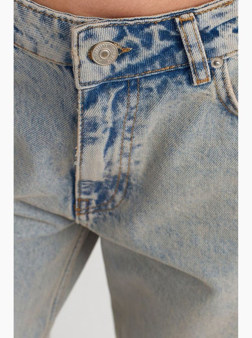Vaqueros de denim de algodón de tiro medio y pernera ancha dilvin - Kiabi