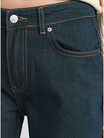 Vaqueros de denim de algodón de tiro medio y pernera ancha dilvin