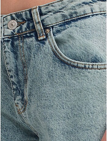 Vaqueros de denim de algodón de tiro medio y pernera recta dilvin