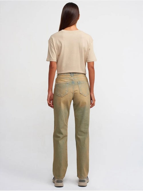 Vaqueros de denim de algodón de tiro medio y pernera recta dilvin - Kiabi Vaqueros de denim de algodón de tiro medio y pernera recta dilvin - Kiabi
