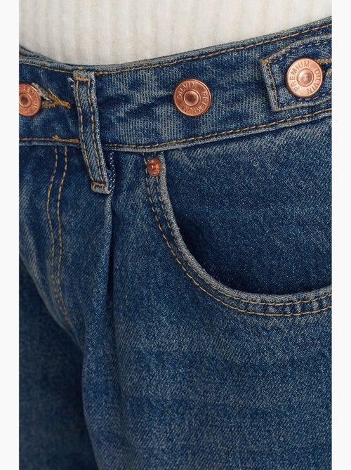 Vaqueros de denim de tiro alto y pernera ancha dilvin - Kiabi Vaqueros de denim de tiro alto y pernera ancha dilvin - Kiabi