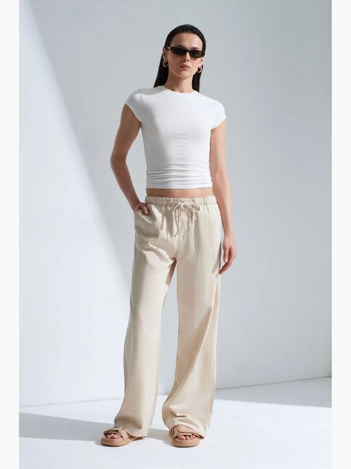 Vaqueros de denim de tiro medio y pernera ancha dilvin - Kiabi