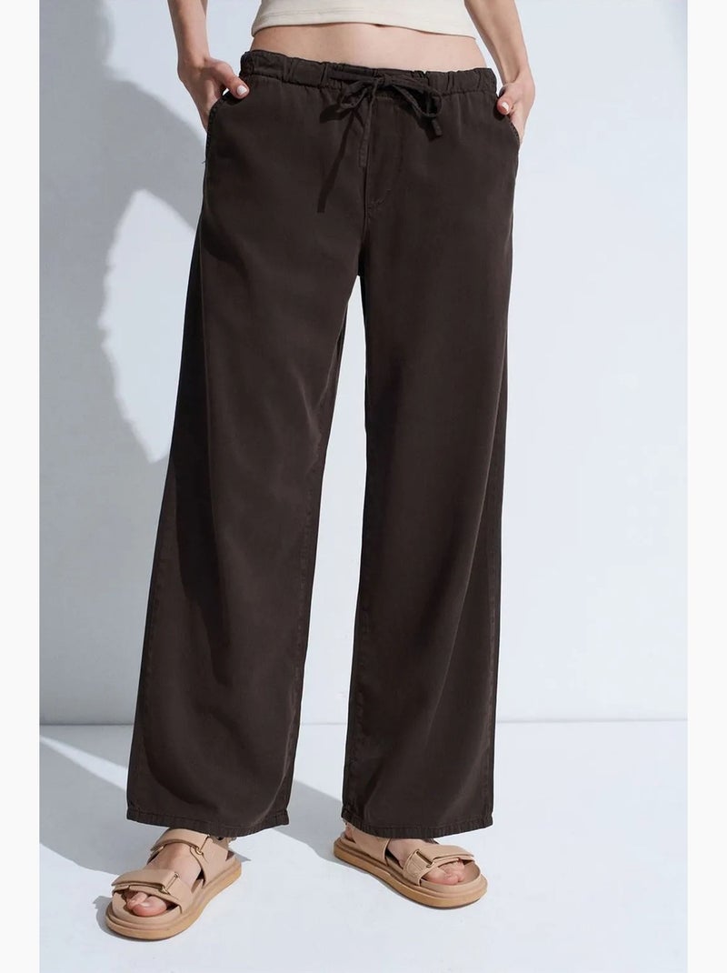 Vaqueros de denim de tiro medio y pernera ancha dilvin Gris negro - Kiabi