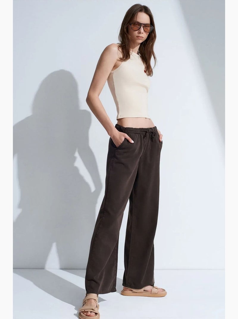 Vaqueros de denim de tiro medio y pernera ancha dilvin Gris negro - Kiabi