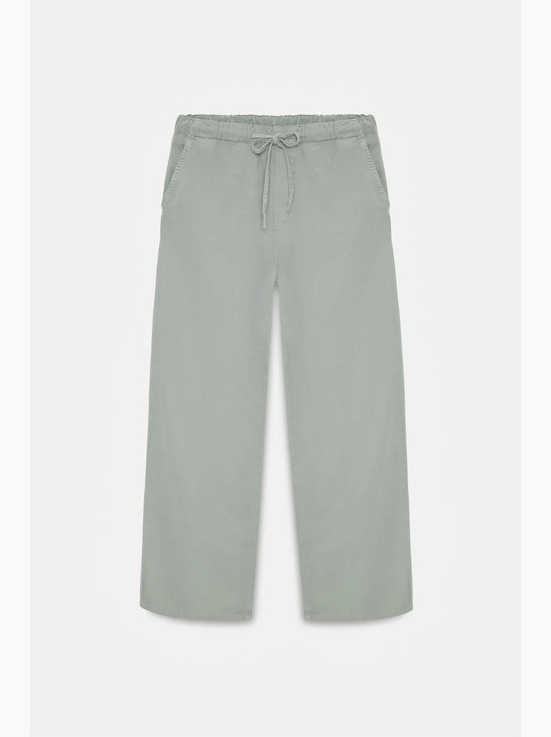 Vaqueros de denim de tiro medio y pernera ancha dilvin Verde - Kiabi