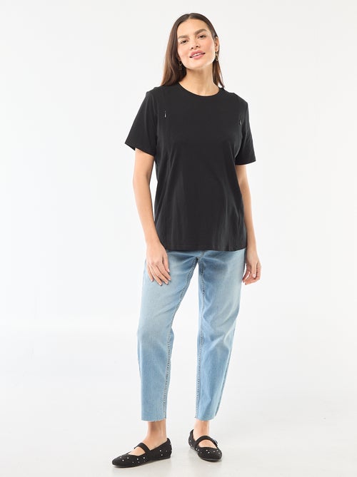 Vaqueros de maternidad corte mom - Kiabi