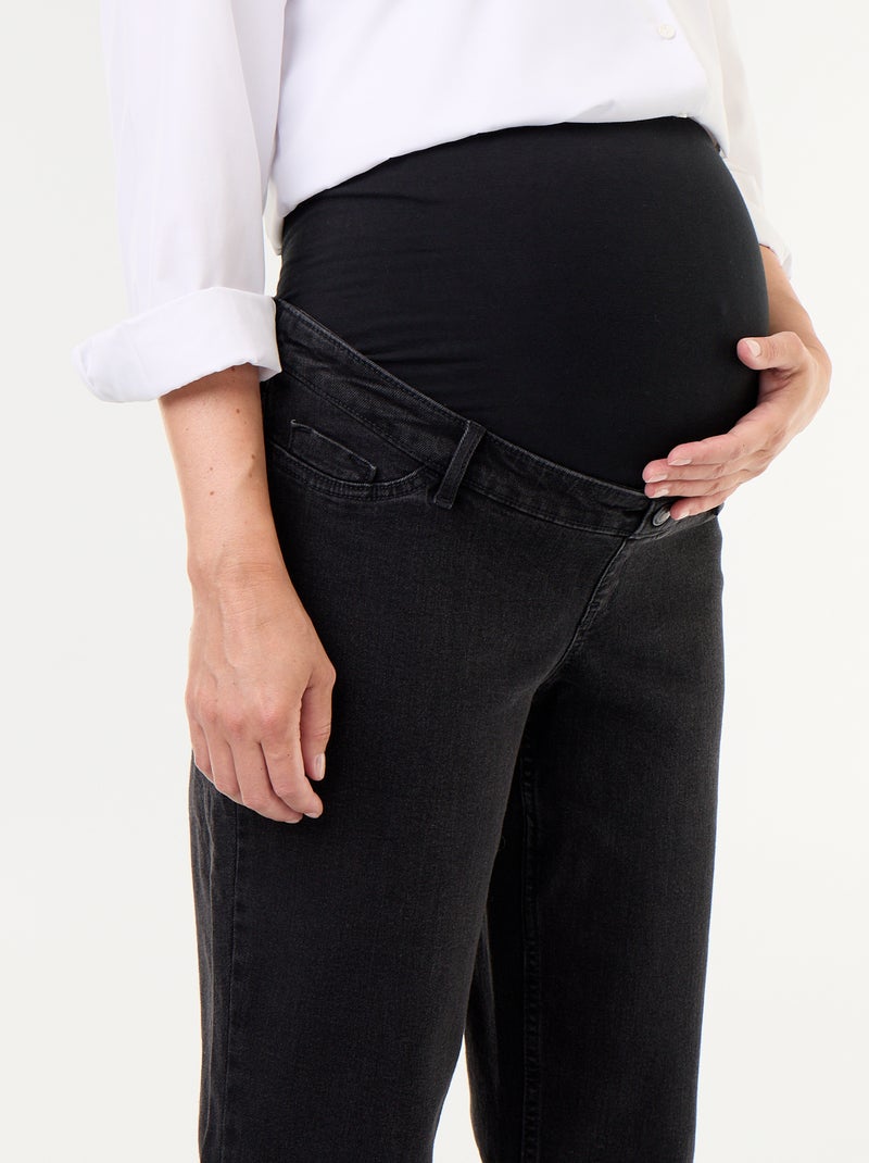 Vaqueros de maternidad corte mom Negro - Kiabi