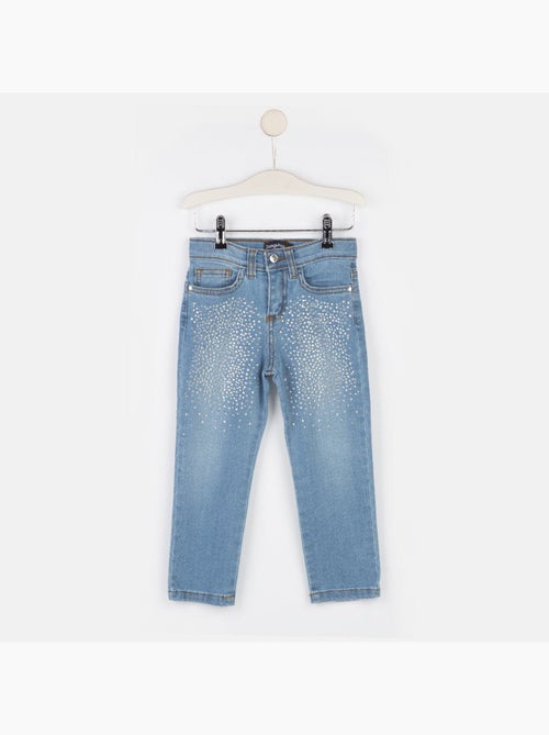 Vaqueros de niña con strass denim - Kiabi Vaqueros de niña con strass denim - Kiabi