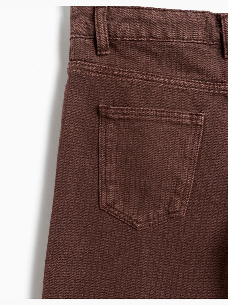Vaqueros de pierna ancha con clavos, mo fashion Marrón - Kiabi
