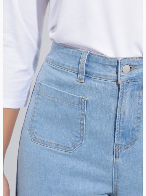 Vaqueros de pierna ancha de denim extra elástico con 4 bolsillos - Afibel - Kiabi