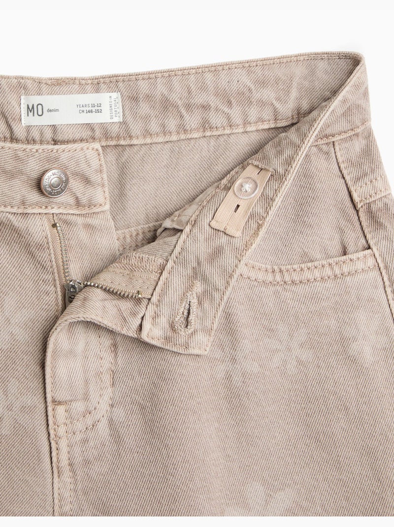 Vaqueros de pierna ancha – flores, mo fashion Gris - Kiabi