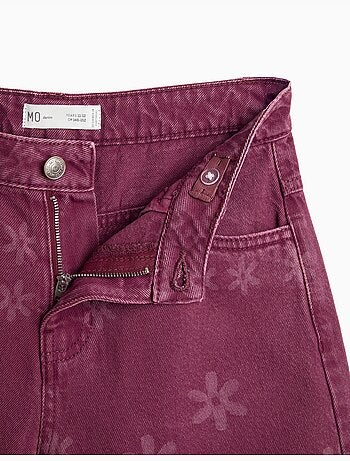 Vaqueros de pierna ancha – flores, mo fashion