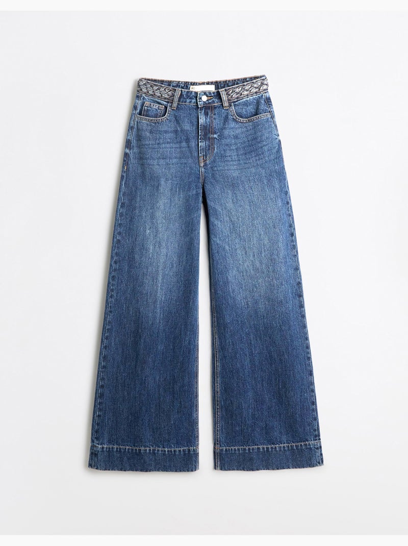 Vaqueros de pierna ancha, mo fashion Azul - Kiabi