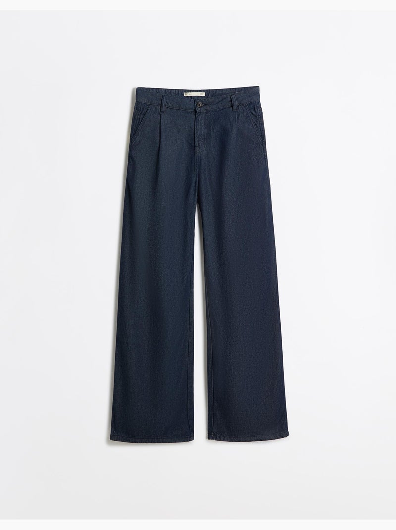 Vaqueros de pierna ancha, mo fashion Azul - Kiabi