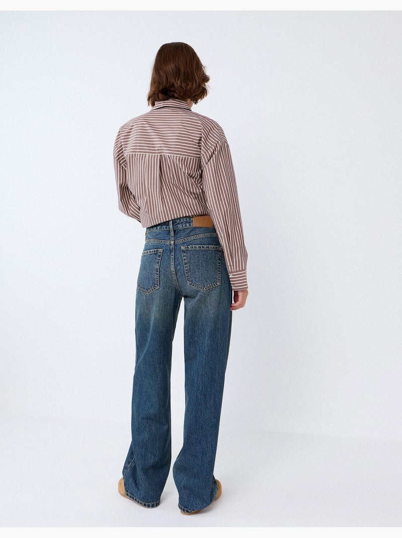 Vaqueros de pierna ancha, mo fashion Azul - Kiabi