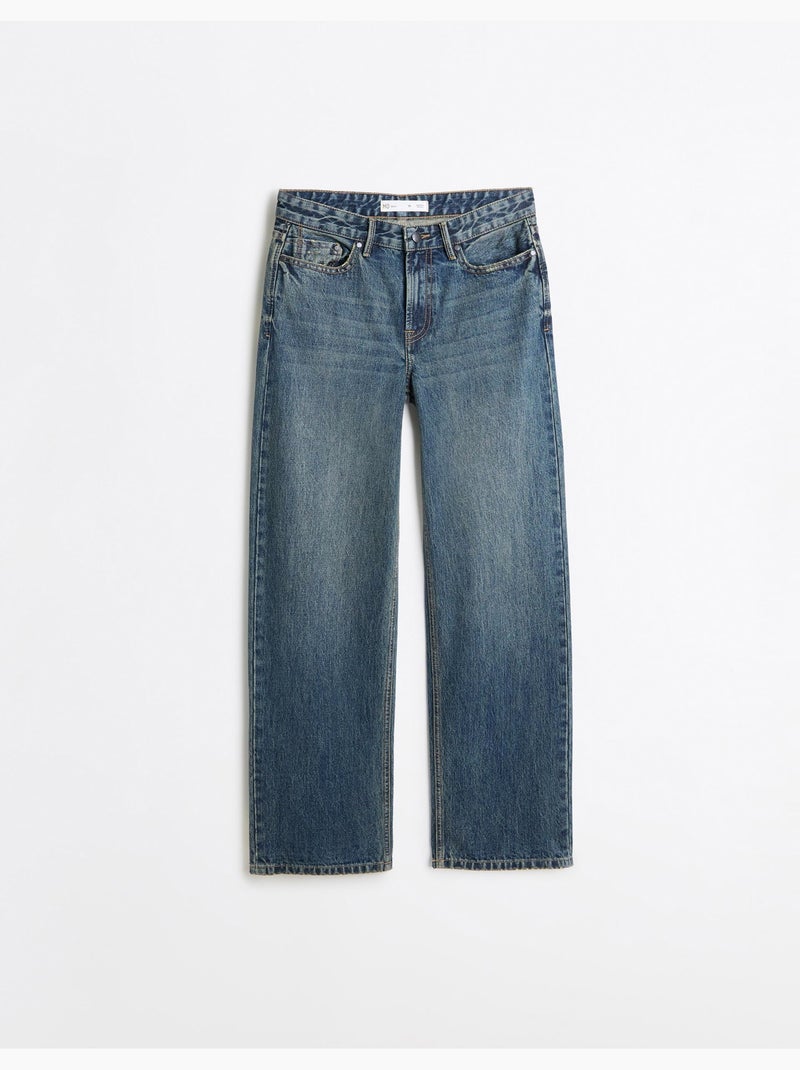 Vaqueros de pierna ancha, mo fashion Azul - Kiabi