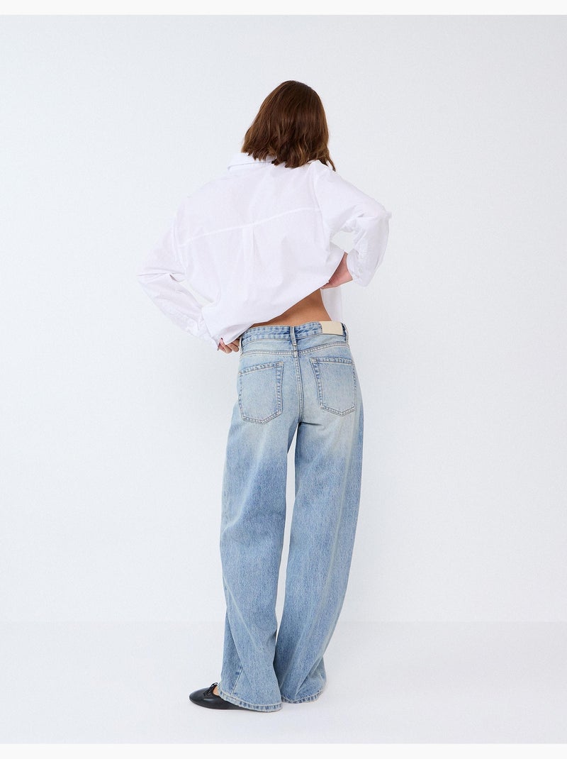 Vaqueros de pierna ancha, mo fashion Azul - Kiabi