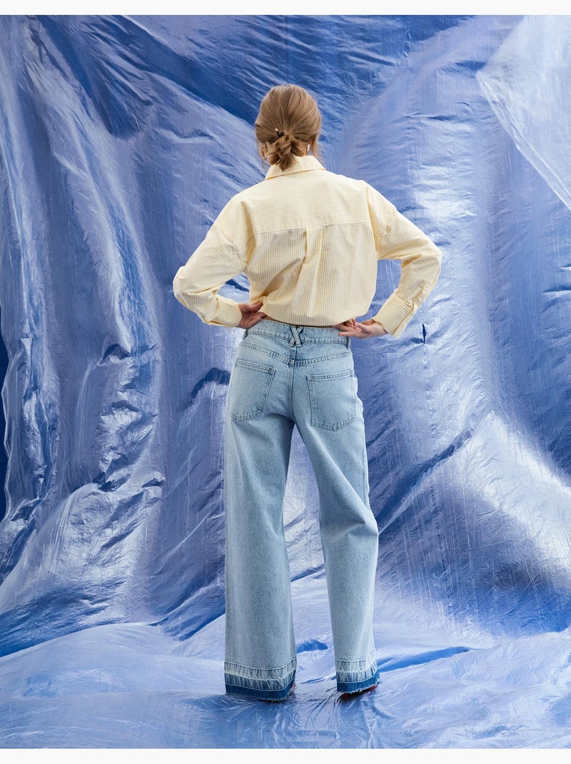 Vaqueros de pierna ancha, MO Fashion Azul - Kiabi
