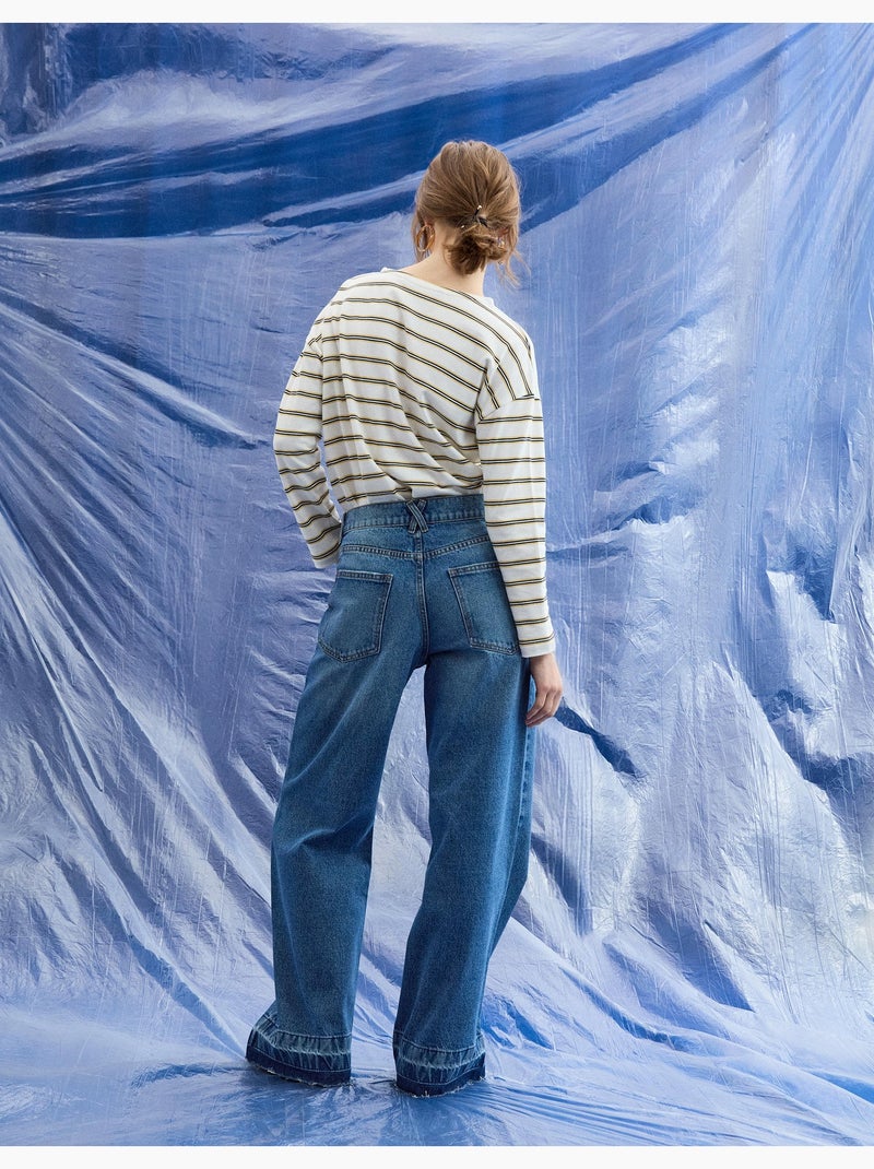 Vaqueros de pierna ancha, MO Fashion Azul - Kiabi