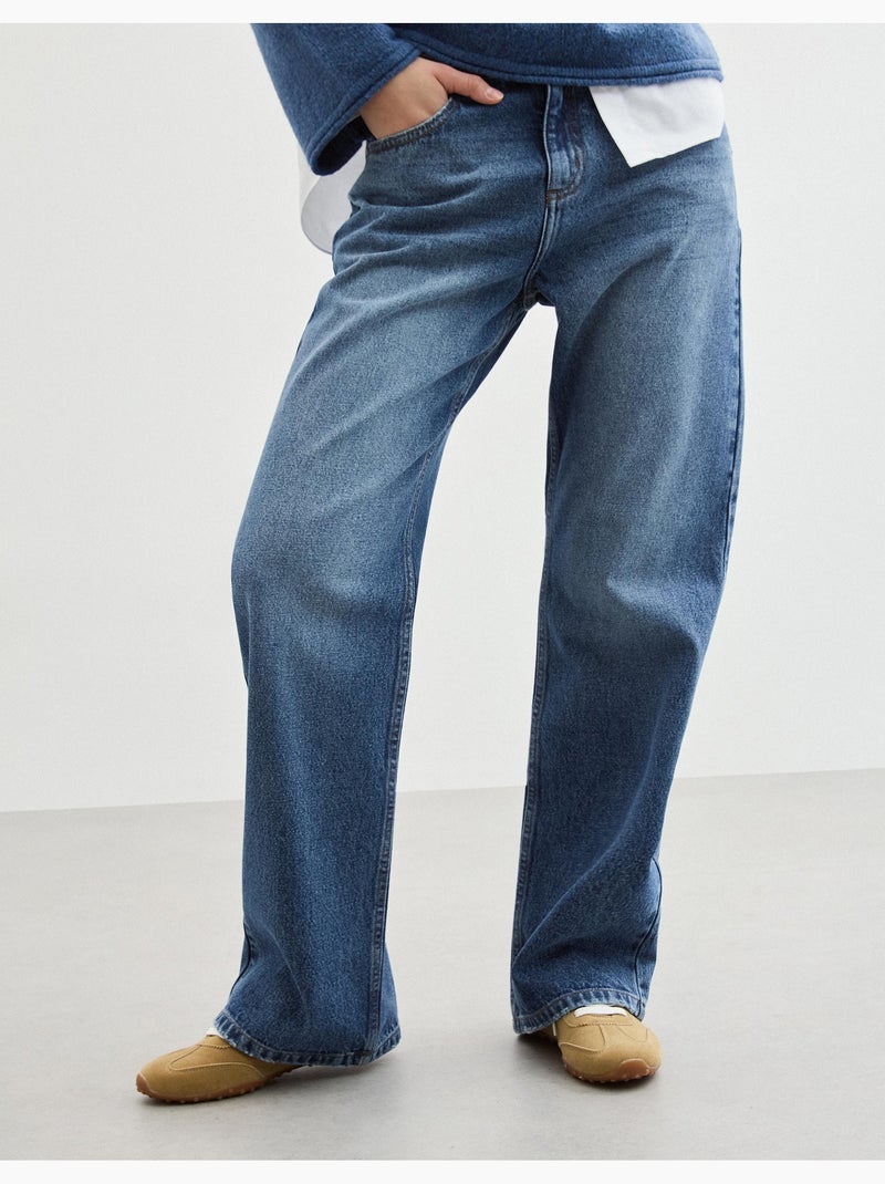 Vaqueros de pierna ancha, MO Fashion Azul - Kiabi