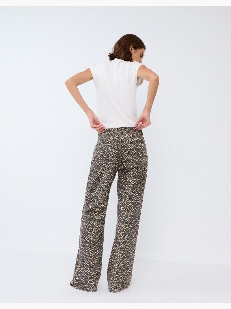 Vaqueros de pierna ancha, mo fashion Beige - Kiabi