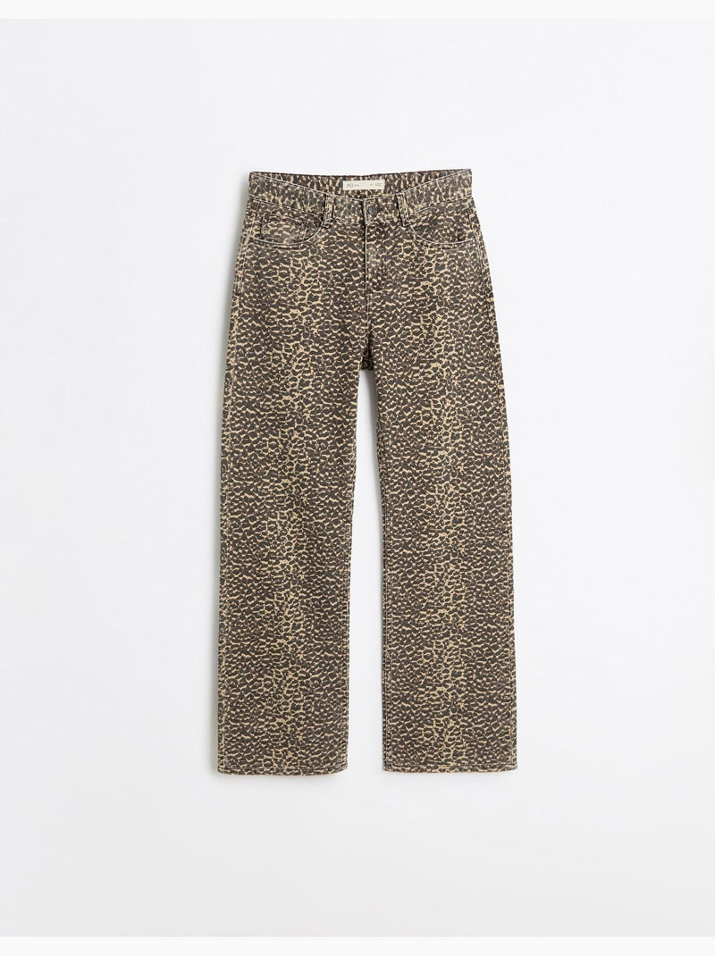 Vaqueros de pierna ancha, mo fashion Beige - Kiabi