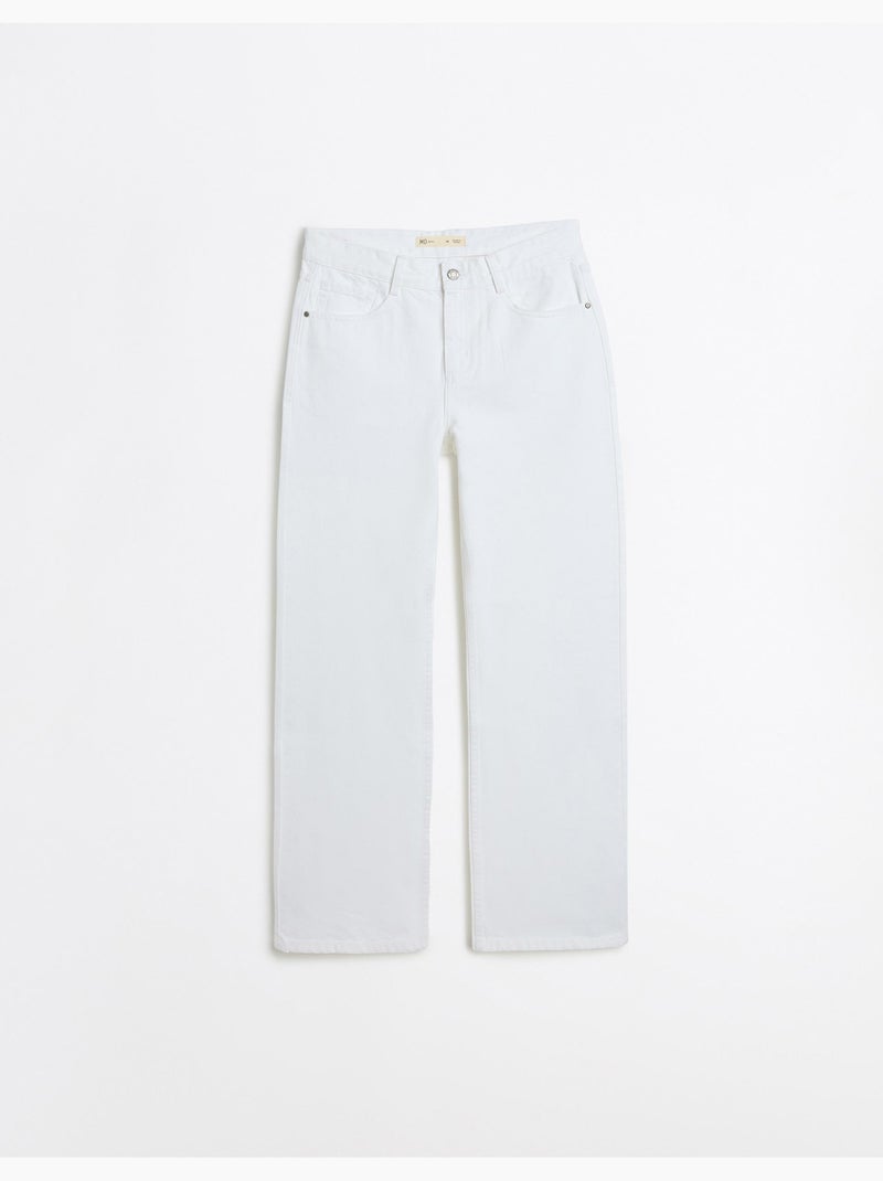 Vaqueros de pierna ancha, MO Fashion Blanco - Kiabi