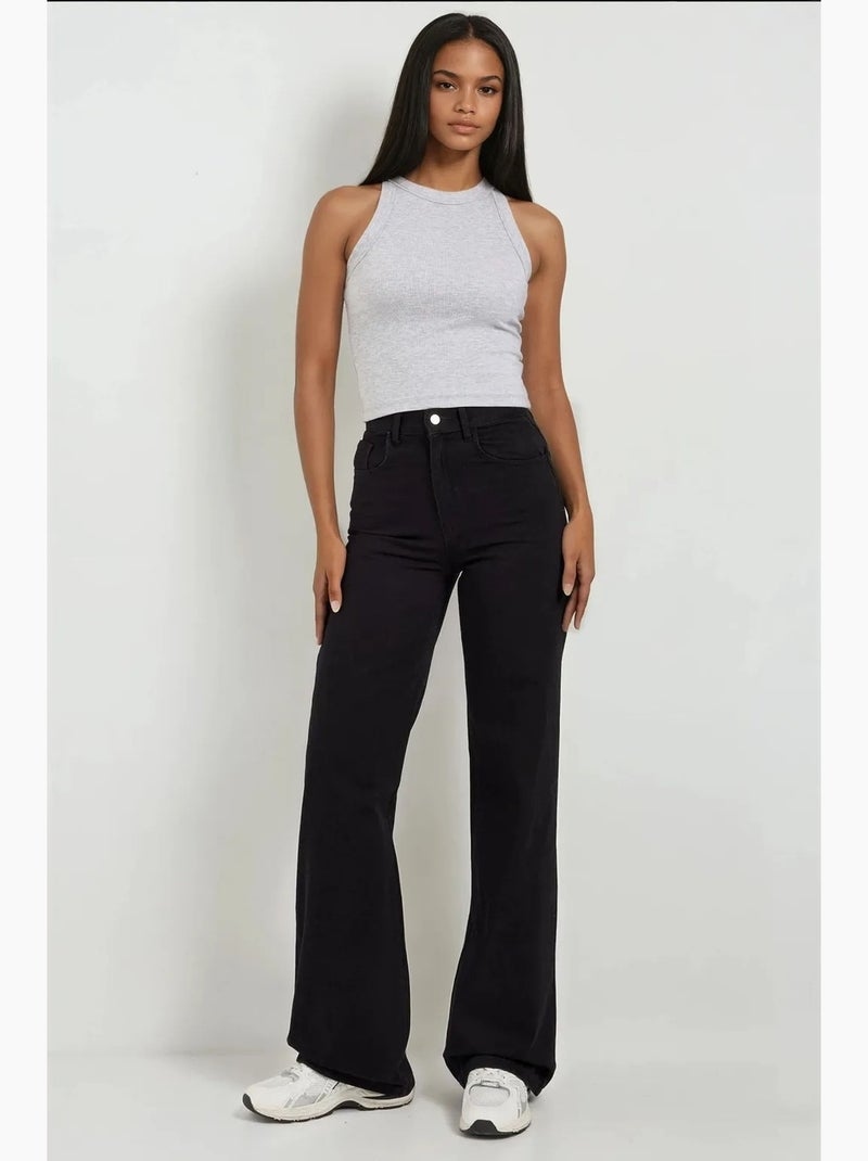 Vaqueros de pierna recta hiccup Negro - Kiabi