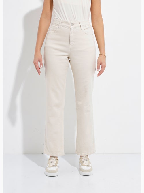 Vaqueros de talle alto, pierna recta y cinco bolsillos, de colores. - Afibel - Kiabi