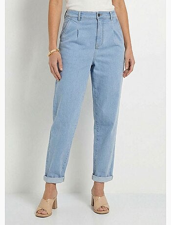 Vaqueros de talle alto y corte zanahoria, elásticos. - Afibel