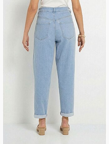 Vaqueros de talle alto y corte zanahoria, elásticos. - Afibel