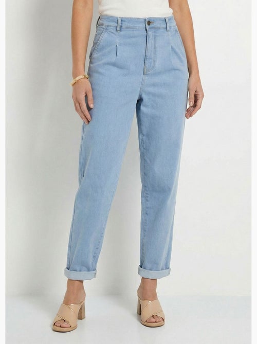 Vaqueros de talle alto y corte zanahoria, elásticos. - Afibel - Kiabi