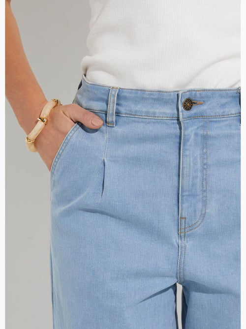 Vaqueros de talle alto y corte zanahoria, elásticos. - Afibel - Kiabi