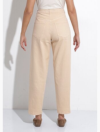 Vaqueros de talle alto y corte zanahoria, elásticos. - Afibel