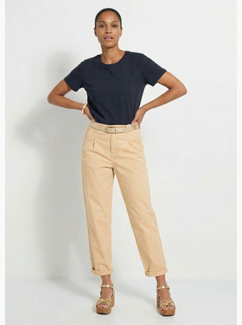 Vaqueros de talle alto y corte zanahoria, elásticos. - Afibel - Kiabi