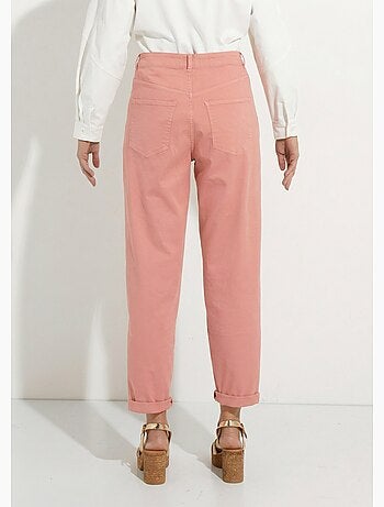 Vaqueros de talle alto y corte zanahoria, elásticos. - Afibel