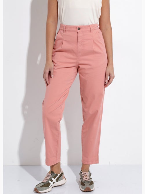 Vaqueros de talle alto y corte zanahoria, elásticos. - Afibel - Kiabi