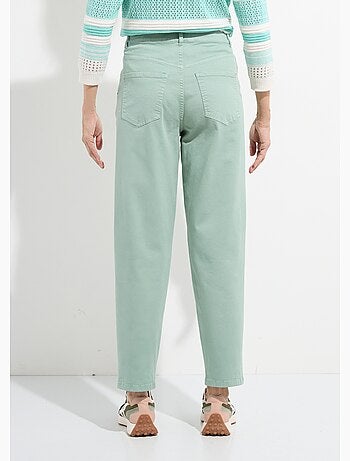 Vaqueros de talle alto y corte zanahoria, elásticos. - Afibel