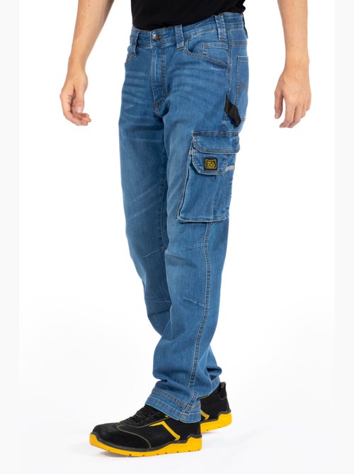 Vaqueros de trabajo JOBL Fibreflex® de denim ligero con múltiples bolsillos - Kiabi