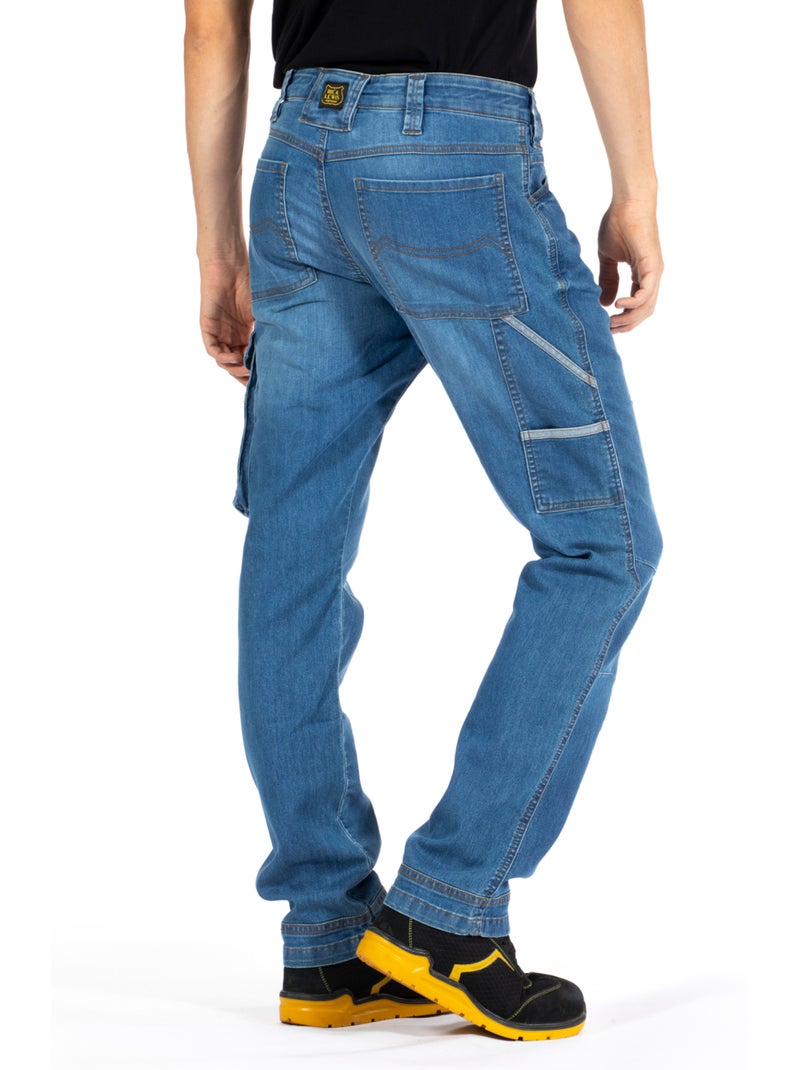 Vaqueros de trabajo JOBL Fibreflex® de denim ligero con múltiples bolsillos Azul - Kiabi