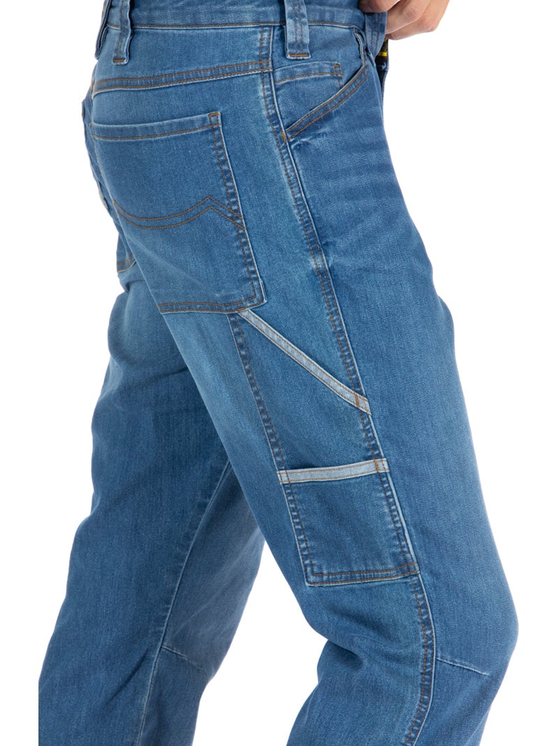 Vaqueros de trabajo JOBL Fibreflex® de denim ligero con múltiples bolsillos Azul - Kiabi