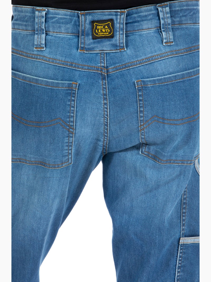 Vaqueros de trabajo JOBL Fibreflex® de denim ligero con múltiples bolsillos Azul - Kiabi
