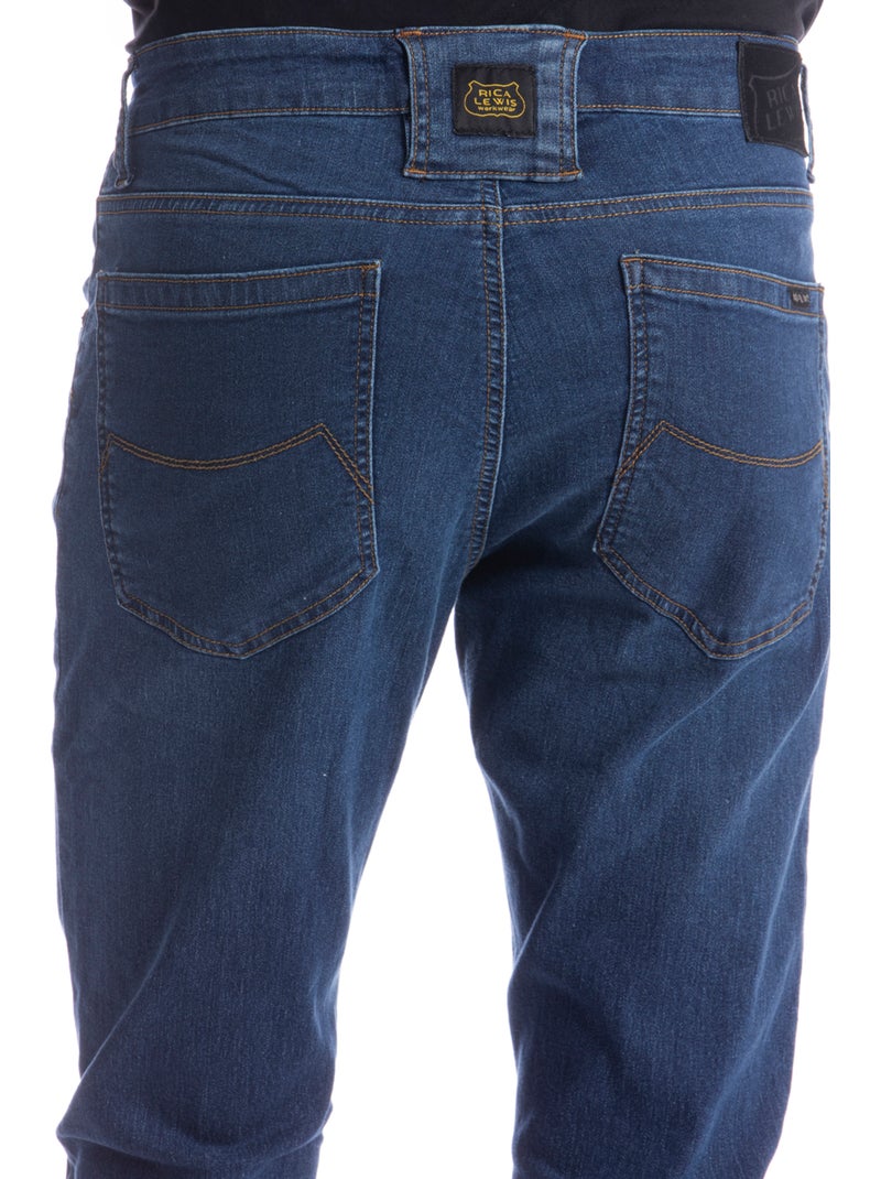 Vaqueros de trabajo rectos y elásticos Fiberflex® WORKL Azul - Kiabi