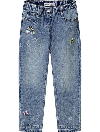 Vaqueros diseño bordado niñas - minoti