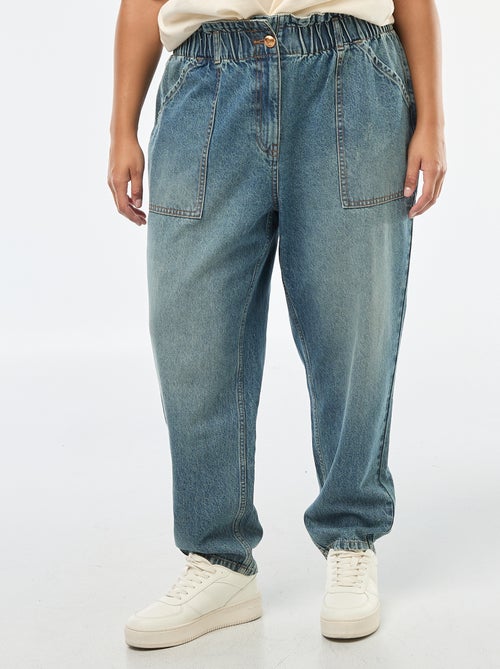 Vaqueros mom con cintura elástica - Kiabi