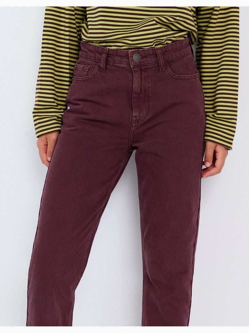 Vaqueros mom fit, mo fashion Marrón - Kiabi
