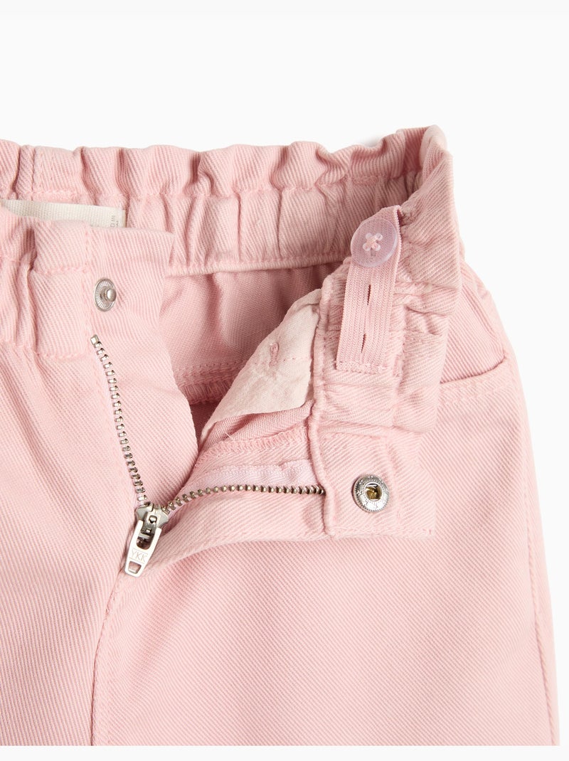 Vaqueros paperbag, MO Fashion Rosa - Kiabi
