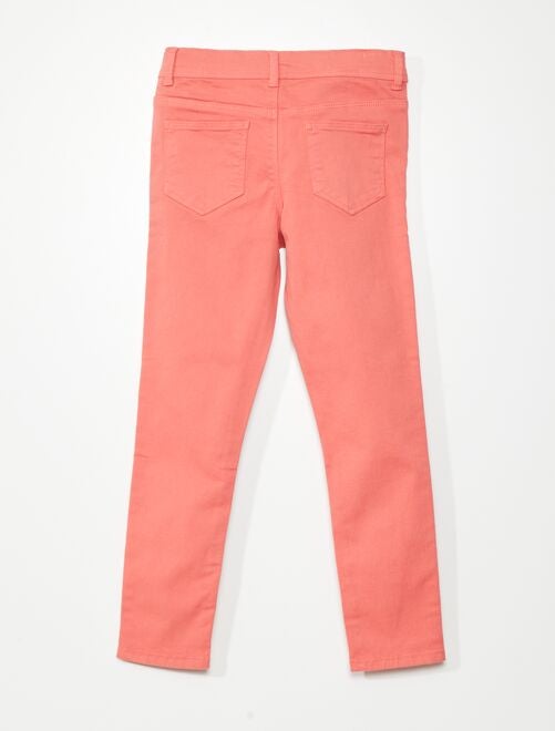 Pantalones de Vestir tipo Leggings de Tiro Alto y Cuadros – Peach