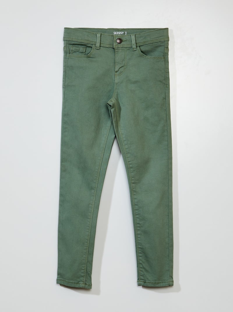 vaqueros pitillo de 5 bolsillos VERDE - Kiabi