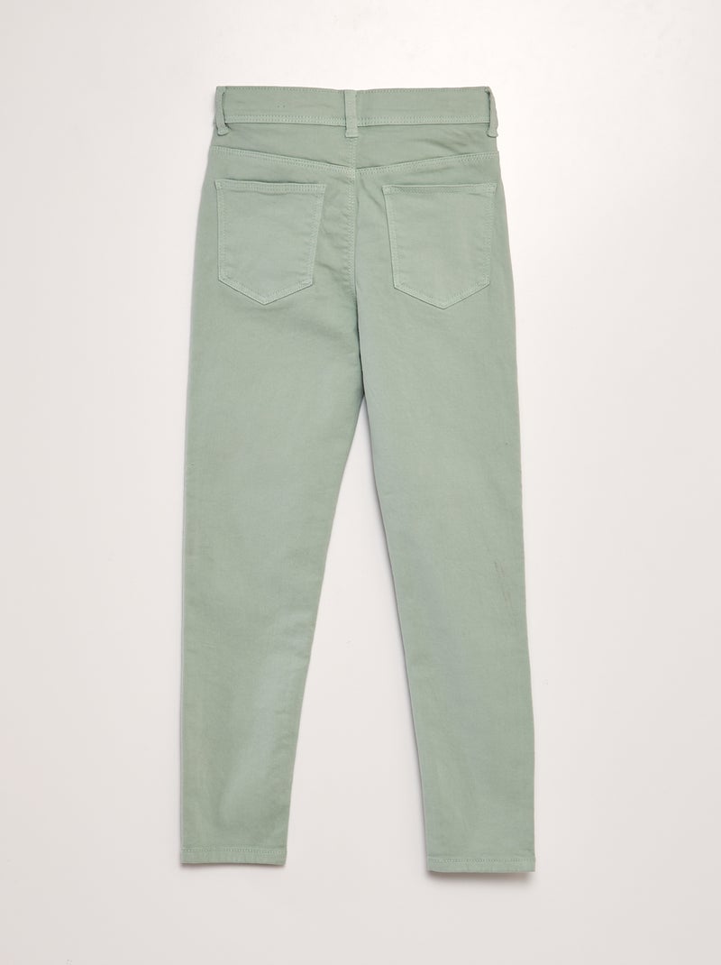 vaqueros pitillo de 5 bolsillos VERDE - Kiabi